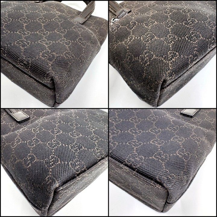 Gucci Mini Tote GG Canvas Leather Brown