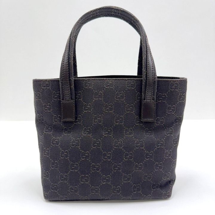 Gucci Mini Tote GG Canvas Leather Brown