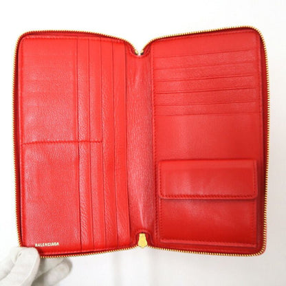 Balenciaga Wallet Patent Leather Red Gold :red