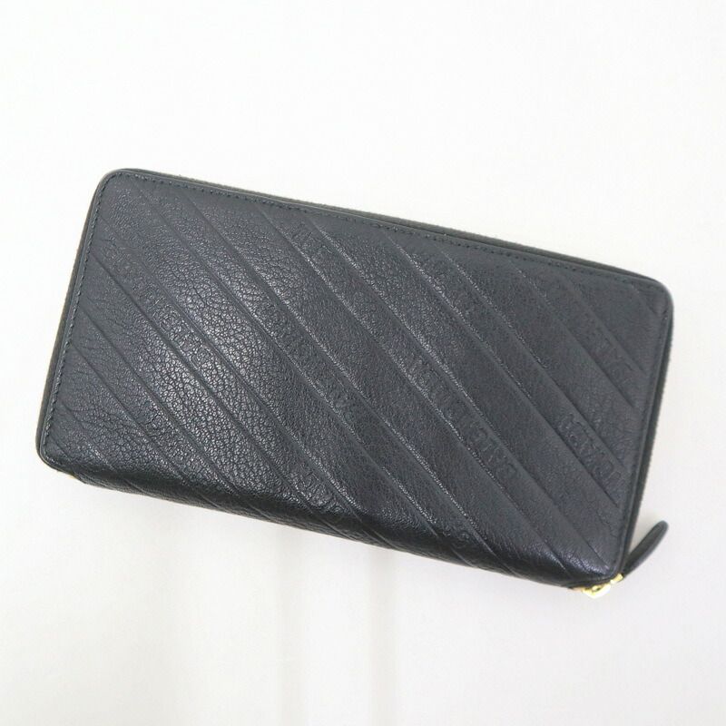 Balenciaga Wallet Leather Black Gold