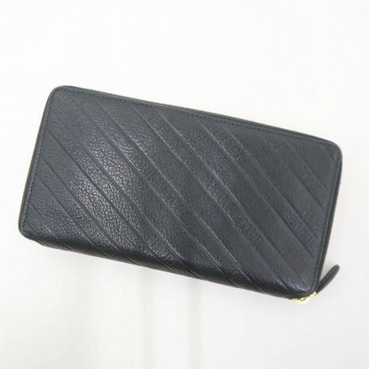 Balenciaga Wallet Leather Black Gold
