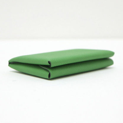 Hermes Calvi Duo Coin Case Epsom Yucca :vere Yucca