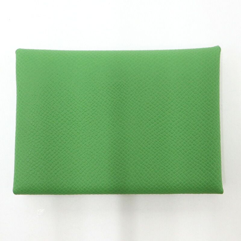 Hermes Calvi Duo Coin Case Epsom Yucca :vere Yucca