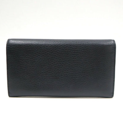 Gucci Bifold Wallet Interlocking Leather Black Gold