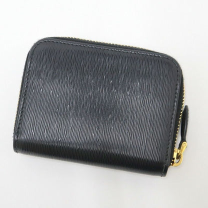 Prada Coin Case Leather Black Gold