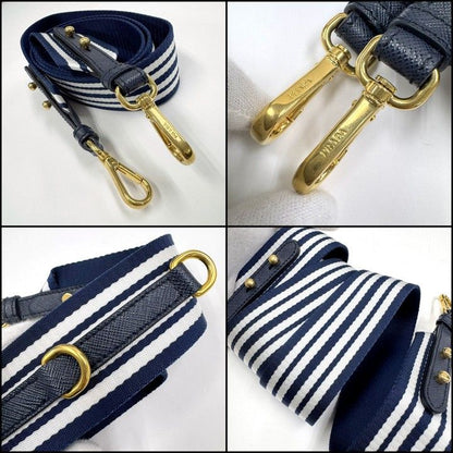 Prada Canapa Tote 2-Way Canvas Navy