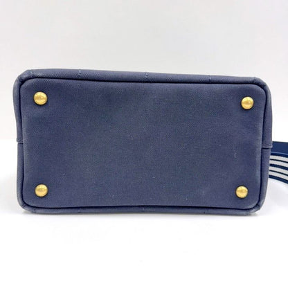 Prada Canapa Tote 2-Way Canvas Navy