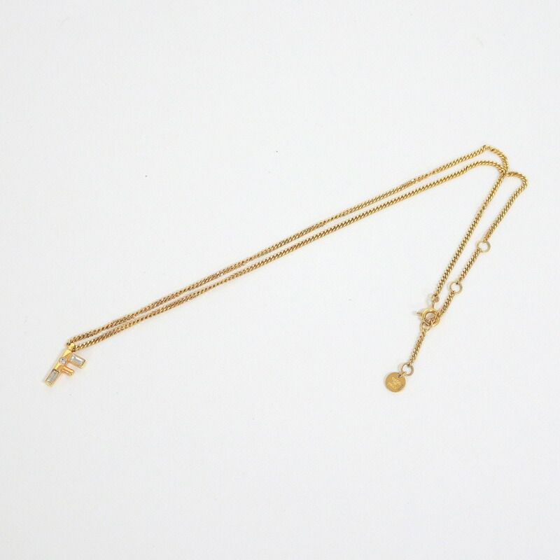 Fendi Logo Necklace Gold