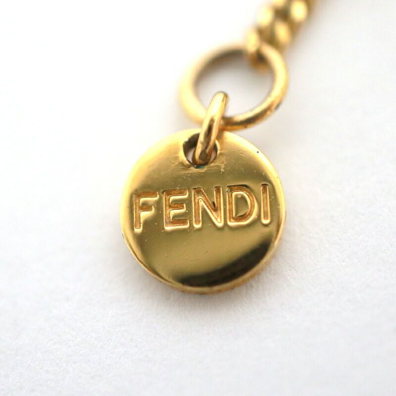 Fendi Logo Necklace Gold