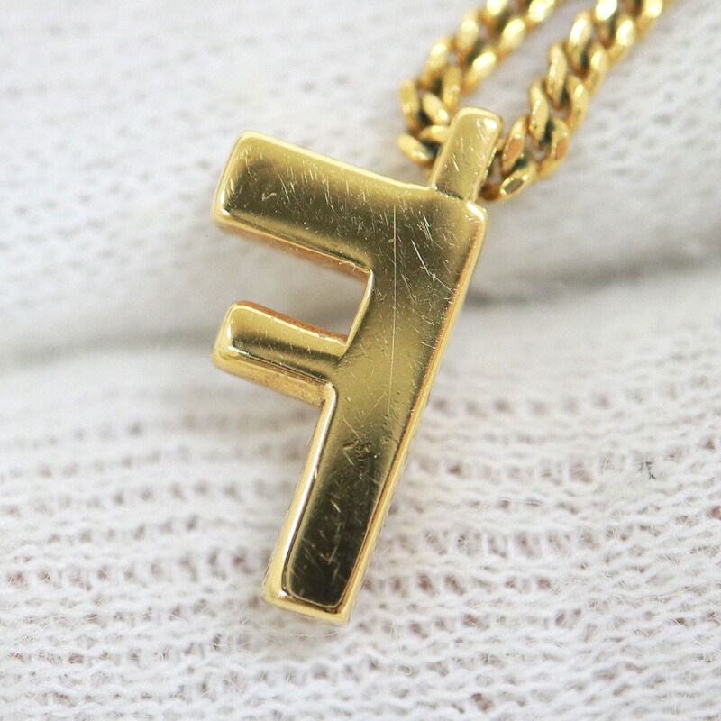 Fendi Logo Necklace Gold
