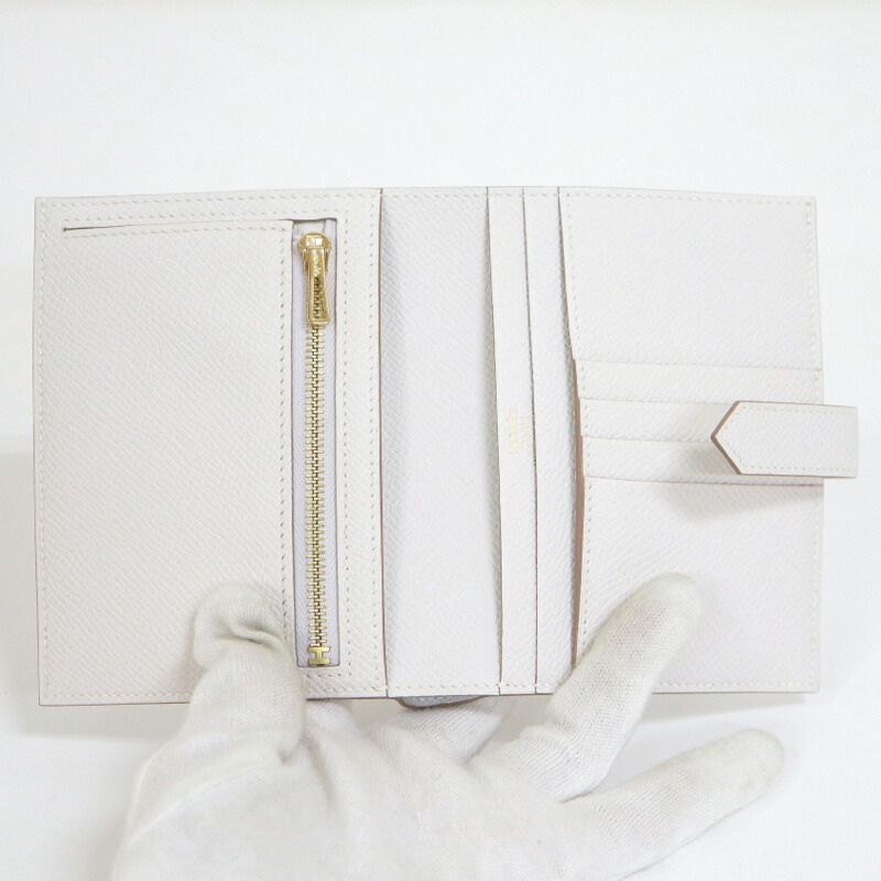 Hermes Bearn Compact Bifold Wallet Epsom Cles Gold :cles