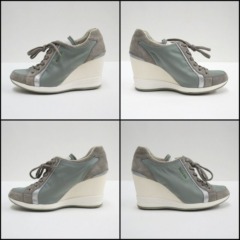 Prada Sports Sneakers Beige White 38
