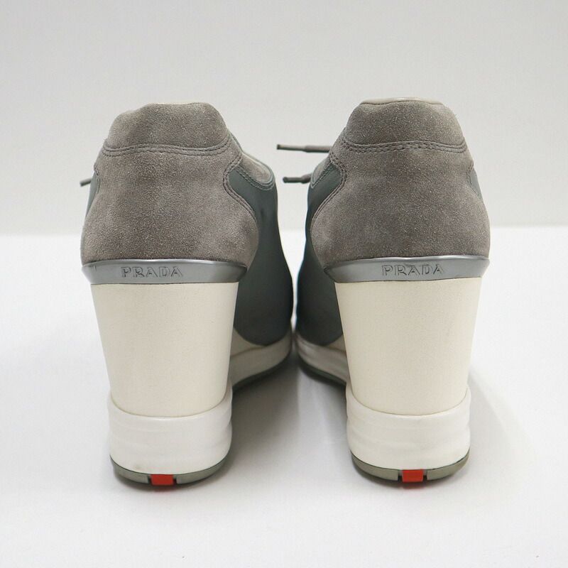 Prada Sports Sneakers Beige White 38