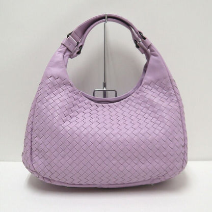 Bottega Veneta Campana Handbag Intrecciato Leather Purple :pastel