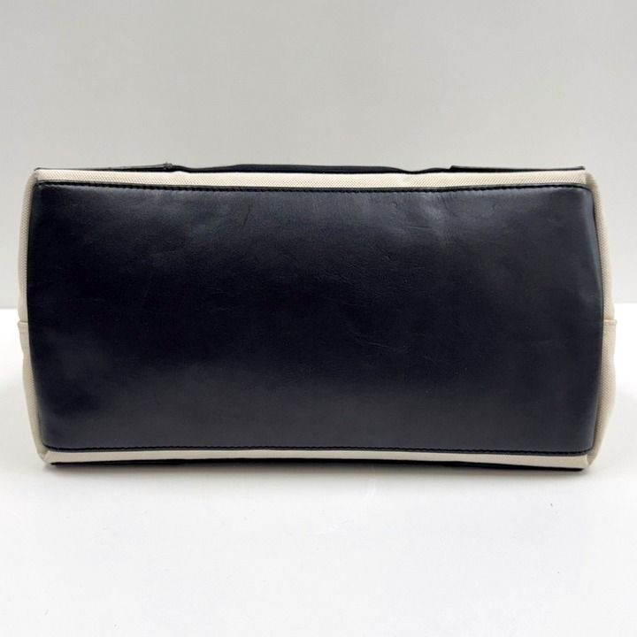 Balenciaga Navy Cabas Small Off White Cotton Canvas Black Pouch : Off-white X