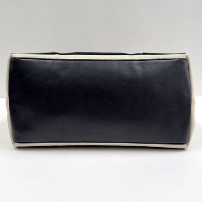 Balenciaga Navy Cabas Small Off White Cotton Canvas Black Pouch : Off-white X