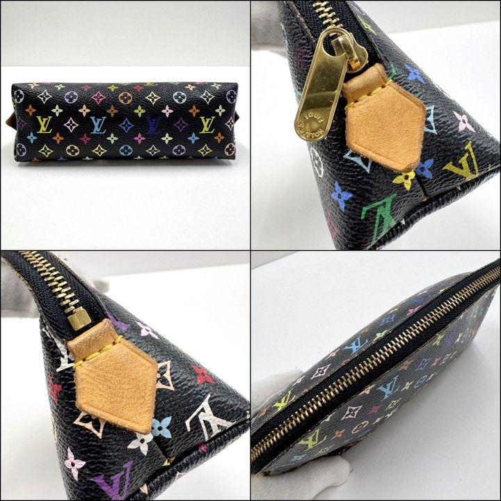 Louis Vuitton Pochette Cosmetics Monogram Multicolor Noir Black Grenade Shoulder Bag Grunade