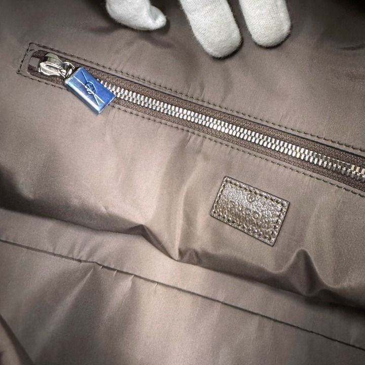 Gucci Large Duffle Boston Bag GG Supreme Beige Brown