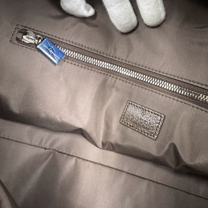 Gucci Large Duffle Boston Bag GG Supreme Beige Brown