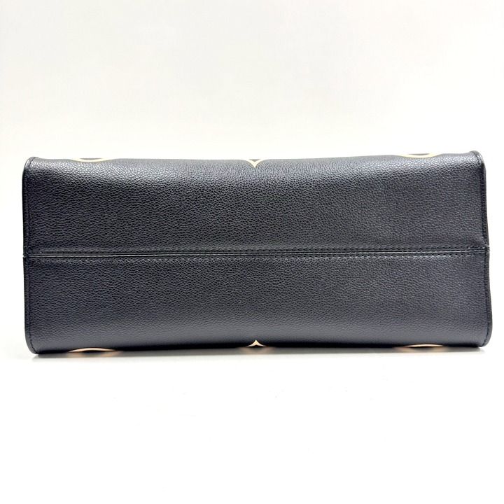 Louis Vuitton on the Go MM 2-Way Handbag Monogram Black Beige