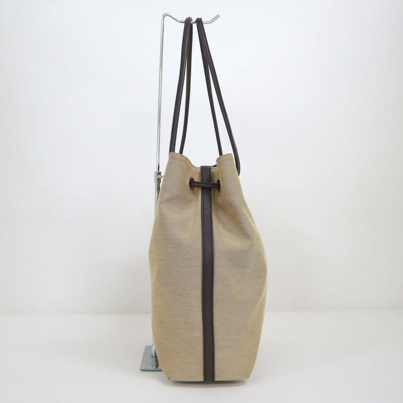 Gucci Shoulder Bag Canvas Beige Brown
