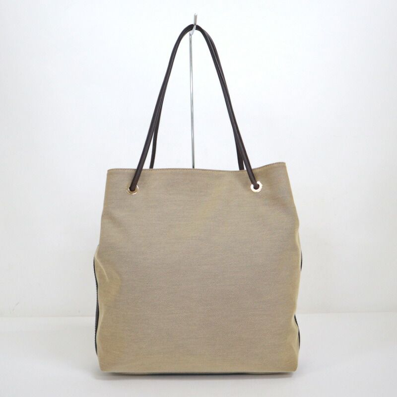 Gucci Shoulder Bag Canvas Beige Brown