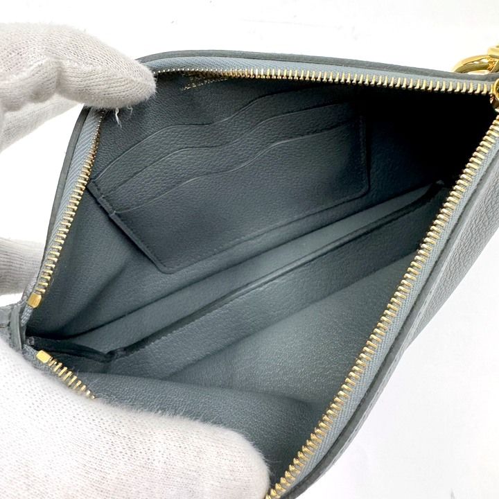 Hermes Zip Azap to Go Chaine D'ancre Pouch Color Verre Amand Carved : Vera Amand