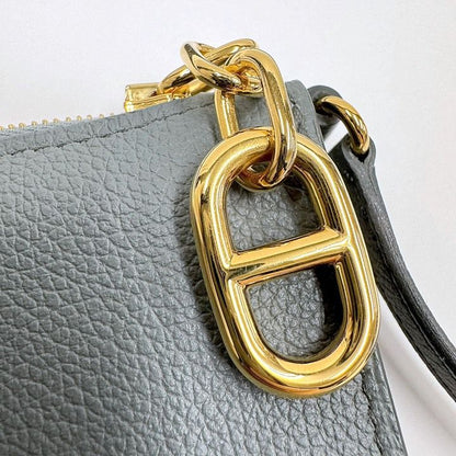 Hermes Zip Azap to Go Chaine D'ancre Pouch Color Verre Amand Carved : Vera Amand