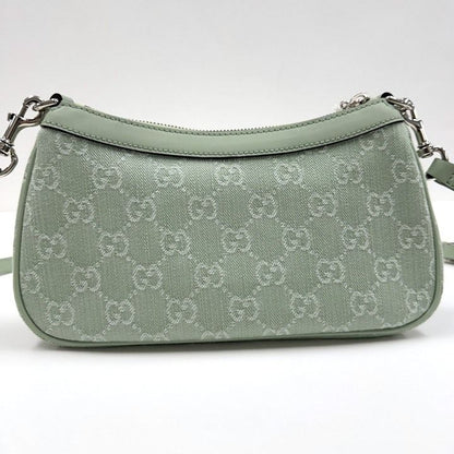 Gucci Ophidia Small Shoulder Bag Double GG Supreme Pearl Green Pale