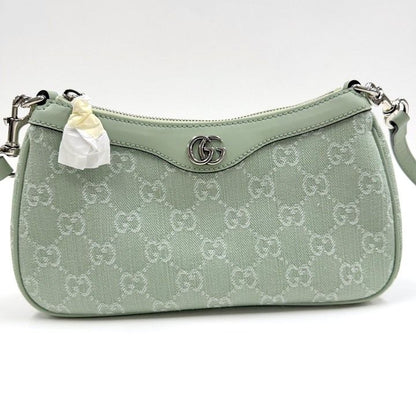 Gucci Ophidia Small Shoulder Bag Double GG Supreme Pearl Green Pale