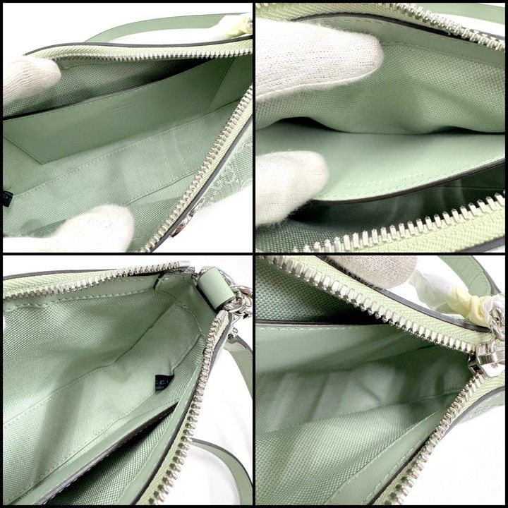 Gucci Ophidia Small Shoulder Bag Double GG Supreme Pearl Green Pale