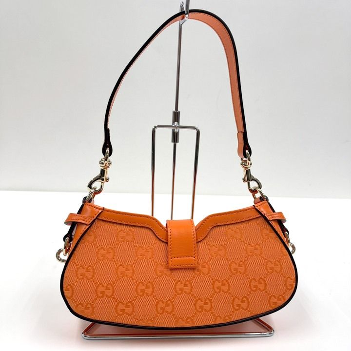 Gucci Moonside Mini Shoulder Bag GG Canvas Orange :orange