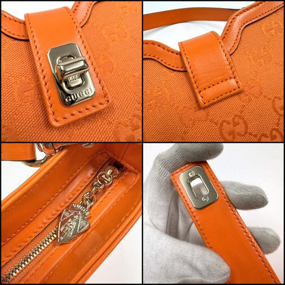 Gucci Moonside Mini Shoulder Bag GG Canvas Orange :orange
