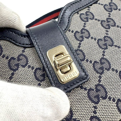 Gucci Moonside Mini Shoulder Bag GG Canvas Leather Sherry