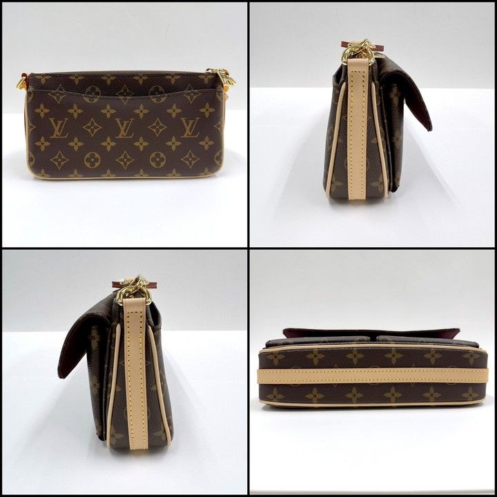 Louis Vuitton Viva-Cite 2-Way Shoulder Bag Monogram Brown Gold