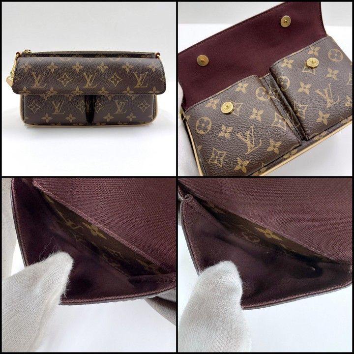 Louis Vuitton Viva-Cite 2-Way Shoulder Bag Monogram Brown Gold