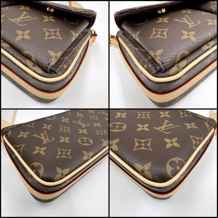 Louis Vuitton Viva-Cite 2-Way Shoulder Bag Monogram Brown Gold