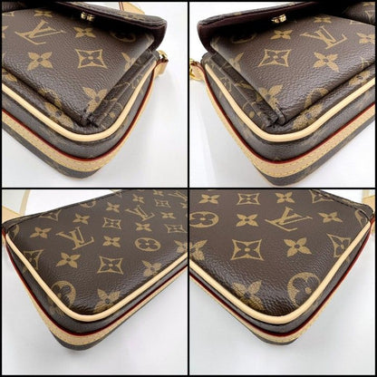 Louis Vuitton Viva-Cite 2-Way Shoulder Bag Monogram Brown Gold