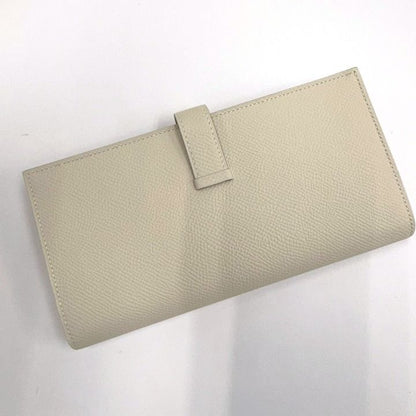 Hermes Bearn Souffle Verso Bifold Wallet Cles Gold Epsom Silver Cles X