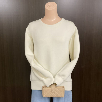 Chanel Quilted Mini Pouch Handbag Lambskin Beige Gold