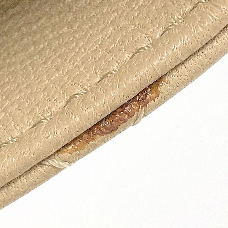 Chanel Quilted Mini Pouch Handbag Lambskin Beige Gold