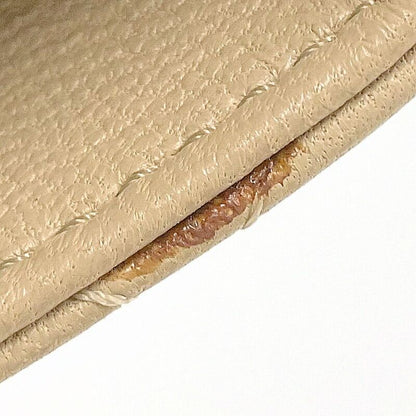 Chanel Quilted Mini Pouch Handbag Lambskin Beige Gold
