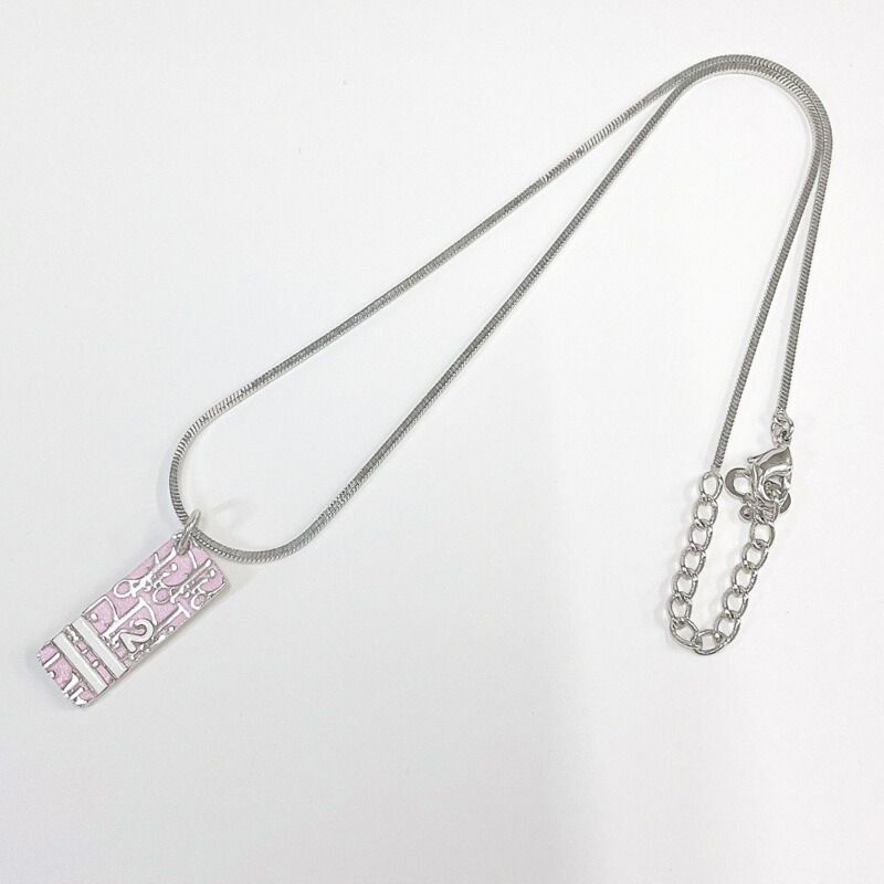 Dior Trotter Necklace Plated Pink :silver