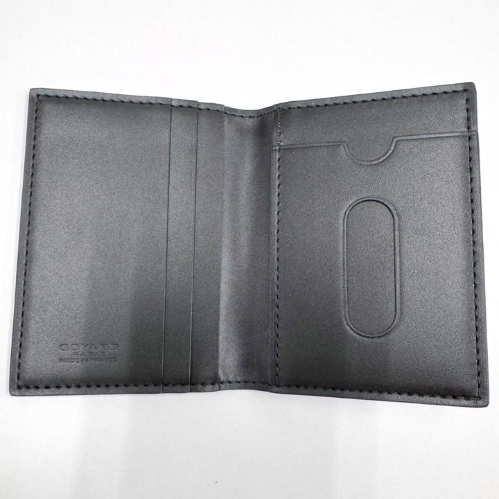 Goyard Saint Marc Card Case Leather Black Brown White