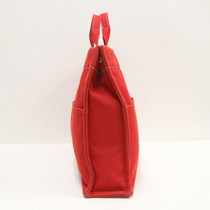 Hermes Deauville MM Tote Red Cotton :red