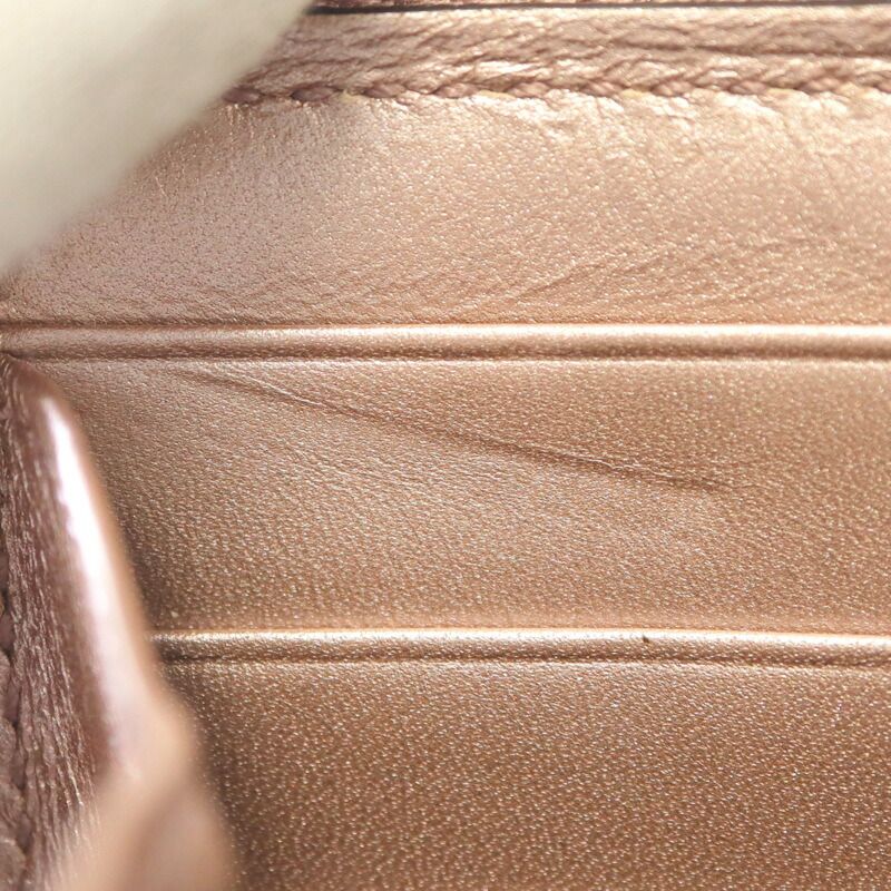 Gucci Zip Around Wallet Micro Guccissima Patent Leather Metallic Pink Gold Metallic-pink X