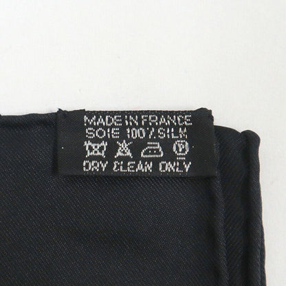 Hermes Carre 90 Fleurs de Fuchsia Black Pink Silk Scarf X