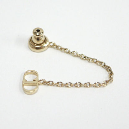 Dior Swing Earrings CD Logo Star Costume Pearl Gold Plated X Milky White