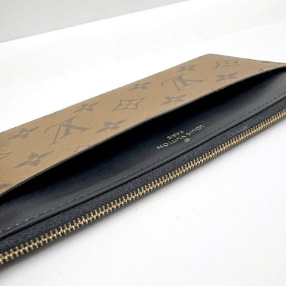 Louis Vuitton Slim Purse Coin Case Monogram Reverse Brown Black