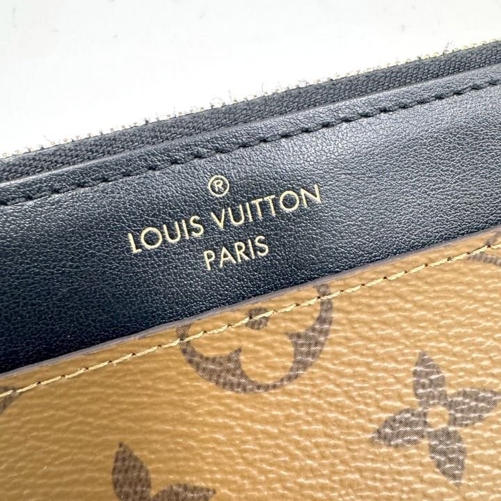 Louis Vuitton Slim Purse Coin Case Monogram Reverse Brown Black